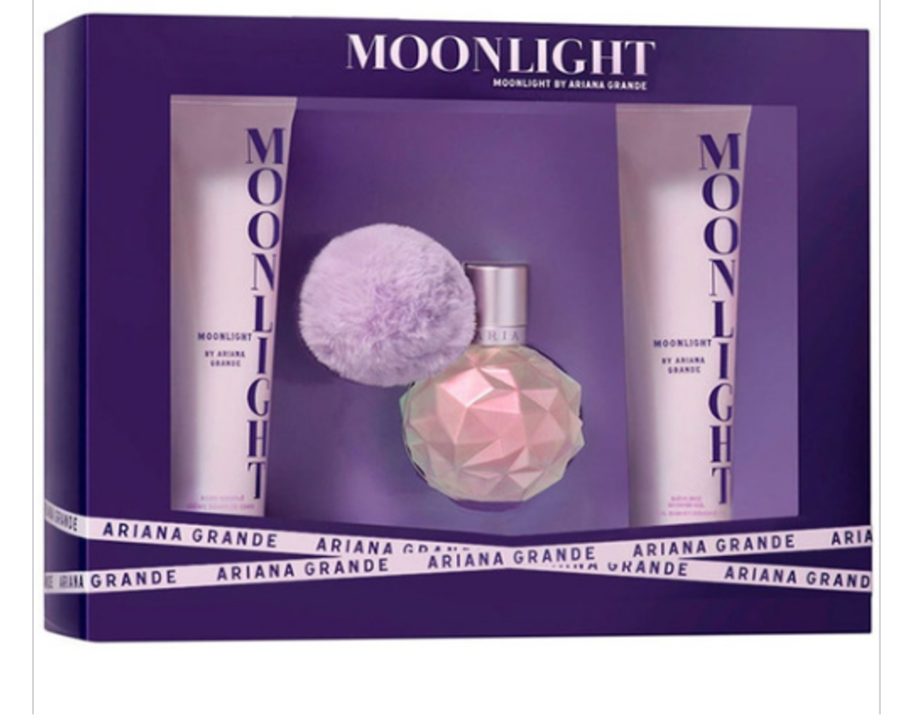 Moonlight By Ariana Grande 3pc Gift Set EDP 3.4 Oz + Body Souffle Cream + Shower Gel For Women