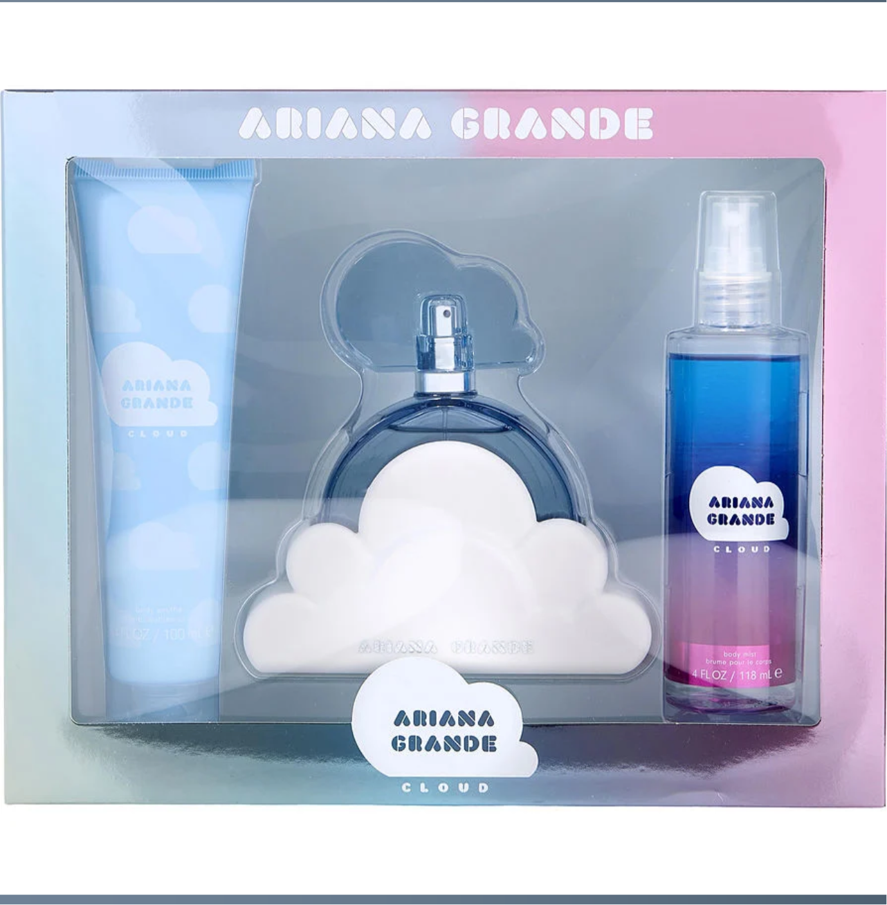 eau de parfum spray 3.4 oz & body souffle 3.4 oz & body mist 4 oz